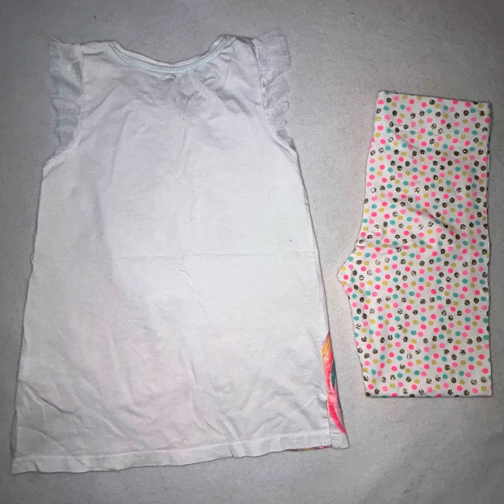 NWOT Cynthia Rowley Unicorn Print Top and Polka Dot Leggings Set - Picture 10 of 11
